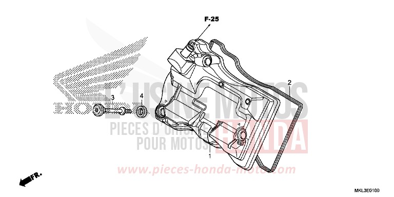 ZYLINDERKOPFDECKEL von NC750X "Meca" GRAPHITE BLACK (NHB01) von 2020